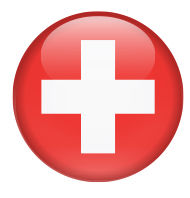 Paveikslėlyje yra raudona vėliava, kurios centre yra baltas kryžius.